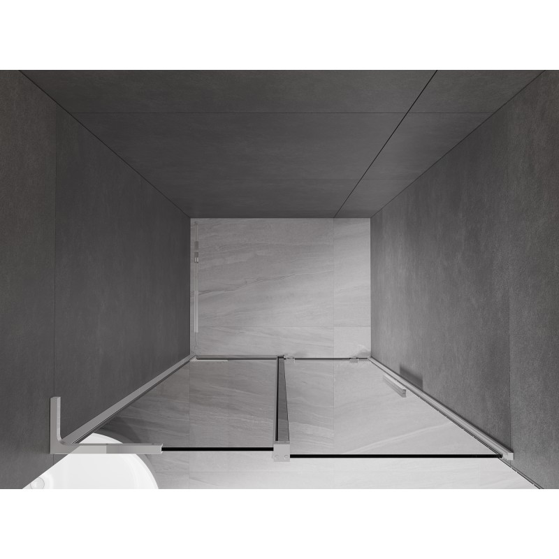 Mexen Velar L drzwi prysznicowe rozsuwane 100 cm, grafit, chrom - 871-100-003-41-01