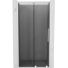 Mexen Velar L Schiebetür für Dusche 90 cm, Graphit, Weiß - 871-090-003-41-20