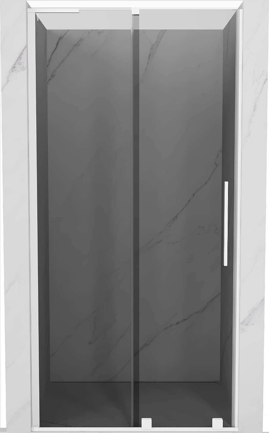 Mexen Velar L drzwi prysznicowe rozsuwane 100 cm, grafit, białe - 871-100-003-41-20