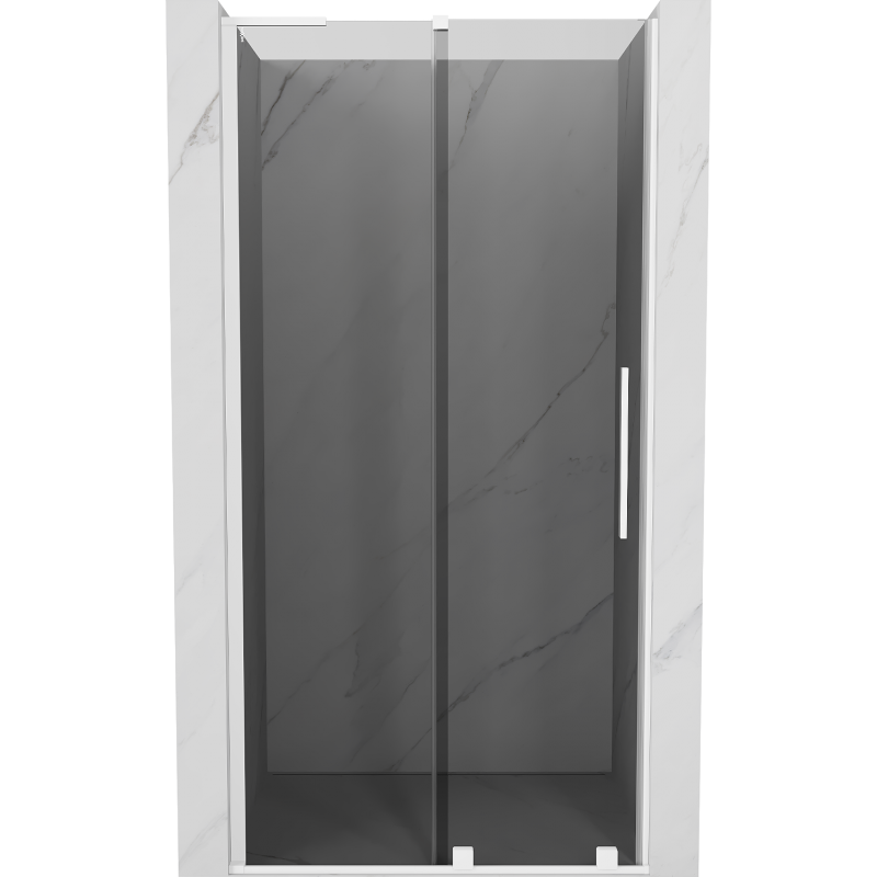 Mexen Velar L Duschschiebetür 110 cm, graphit, weiß - 871-110-003-41-20