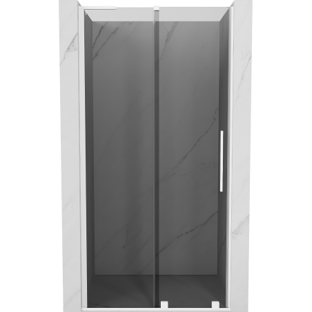 Porte de douche coulissante Mexen Velar L 110 cm, graphite, blanc - 871-110-003-41-20