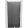 Porte de douche coulissante Mexen Velar L 110 cm, graphite, blanc - 871-110-003-41-20