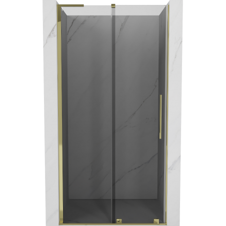 Mexen Velar L Schiebeduschtür 90 cm, grafit, gold - 871-090-003-41-50