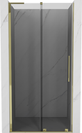Mexen Velar L 90 cm sliding shower door, graphite, gold - 871-090-003-41-50