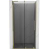 Mexen Velar L sliding shower door 100 cm, graphite, gold - 871-100-003-41-50