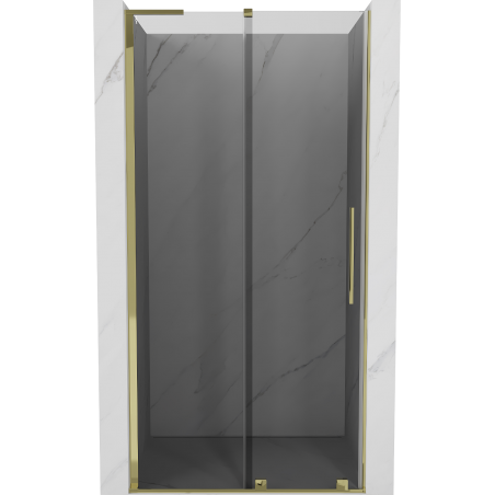 Mexen Velar L drzwi prysznicowe rozsuwane 110 cm, grafit, złote - 871-110-003-41-50