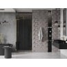 Mexen Velar L sliding shower door 100 cm, graphite, gold - 871-100-003-41-50
