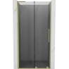 Mexen Velar L sliding shower door 120 cm, graphite, brushed gold - 871-120-003-41-55