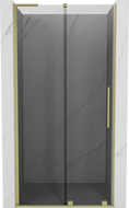 Mexen Velar L 100 cm Sliding Shower Door, Graphite, Brushed Gold - 871-100-003-41-55