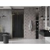 Mexen Velar L 100 cm Sliding Shower Door, Graphite, Brushed Gold - 871-100-003-41-55