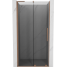 Mexen Velar L Schiebetür Dusche 100 cm, Grafit, gebürstetes Kupfer - 871-100-003-41-65