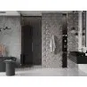 Mexen Velar L sliding shower door 120 cm, graphite, rose gold - 871-120-003-41-60