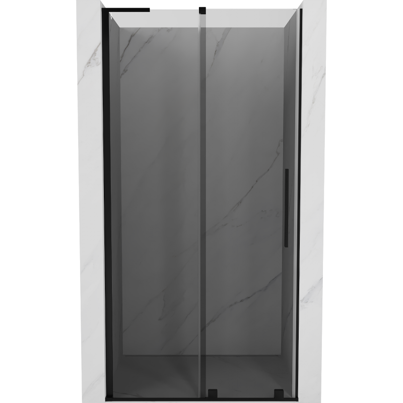 Mexen Velar L Schiebetür Duschwand 100 cm, Graphit, Schwarz - 871-100-003-41-70