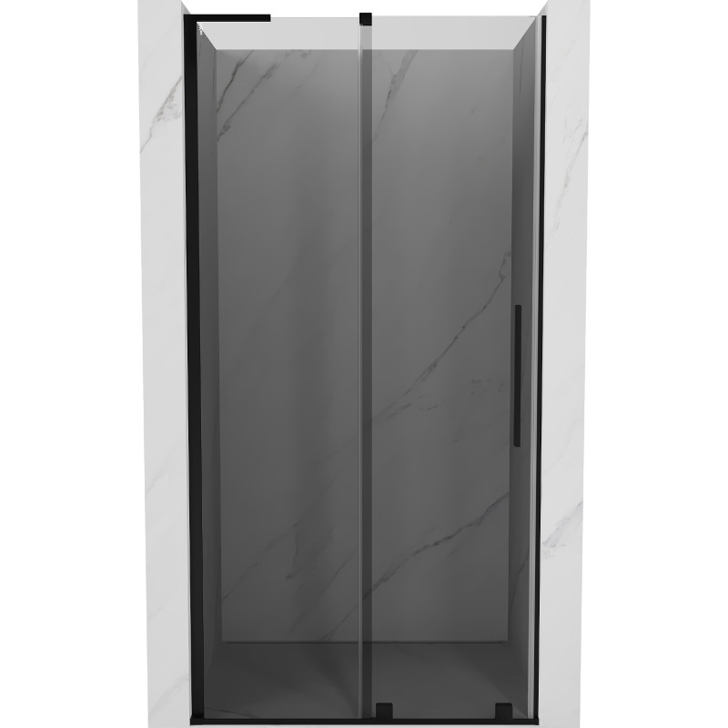 Mexen Velar L dušiuksed, lükandavad 120 cm, grafiit, must - 871-120-003-41-70