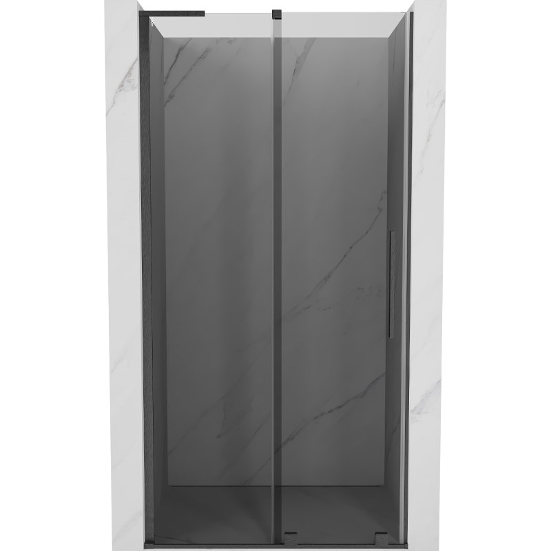 Mexen Velar L Schiebetür für Duschkabine 100 cm, graphit, gebürstetes Gun Gray - 871-100-003-41-66