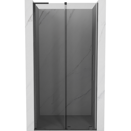 Mexen Velar L Schiebetür für Duschkabine 100 cm, graphit, gebürstetes Gun Gray - 871-100-003-41-66