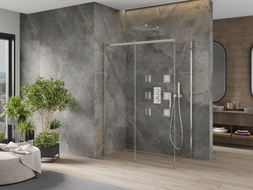 Mexen Omega klizna tuš kabina 140 x 70 cm, prozirna, krom - 825-140-070-01-00