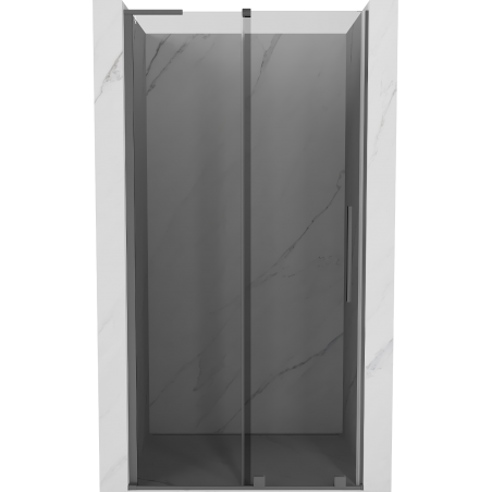 Mexen Velar L schuifdouchedeur 90 cm, grafiet, kanonmetaal - 871-090-003-41-95