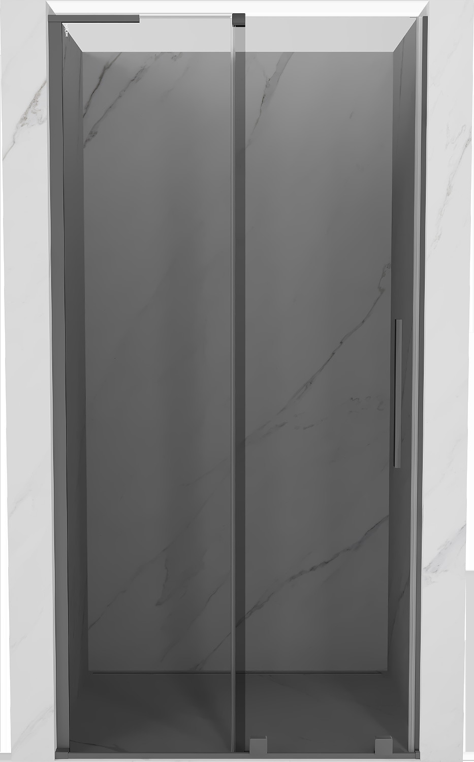 Mexen Velar L drzwi prysznicowe rozsuwane 120 cm, grafit, gun metal - 871-120-003-41-95