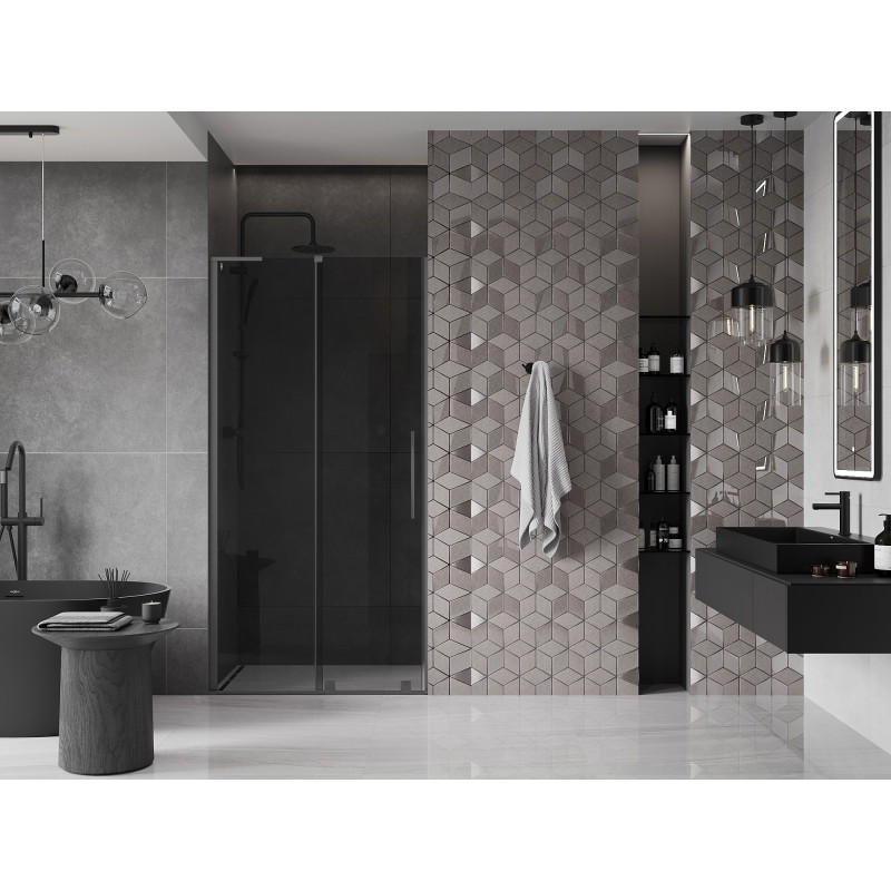 Mexen Velar L dušiuksed, 110 cm, suits, relvismetall - 871-110-003-41-95