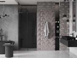 Mexen Velar L drzwi prysznicowe rozsuwane 100 cm, grafit, gun metal - 871-100-003-41-95