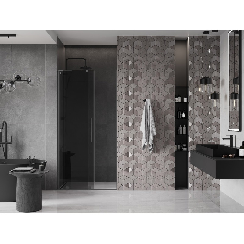 Mexen Velar L dušiuksed, 110 cm, suits, relvismetall - 871-110-003-41-95