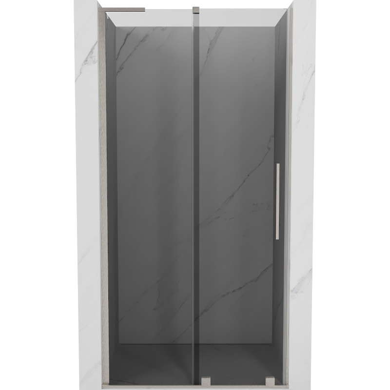 Mexen Velar L klizna vrata za tuš, klizna 110 cm, grafit, brušeni nikal - 871-110-003-41-97