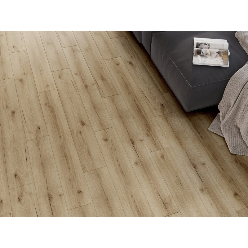 Mexen Sun Valley δείγμα πάνελ βινυλίου SPC 6,5 mm, υπόστρωμα IXPE 1,5 mm, 4 V-αρμός, Δρύς