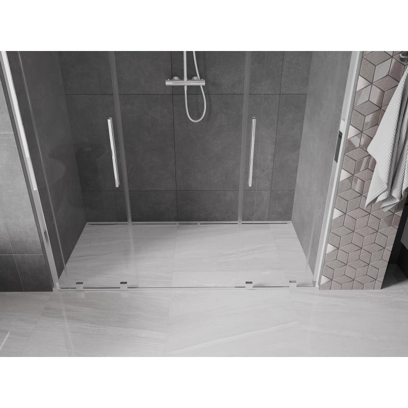 Mexen Velar L Duo drzwi prysznicowe rozsuwane 170 cm, transparent, chrom - 871-170-003-02-01