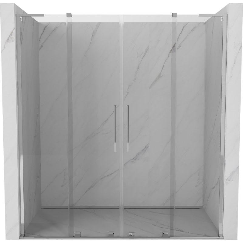 Mexen Velar L Duo Schiebetüren 180 cm, transparent, Chrom - 871-180-003-02-01