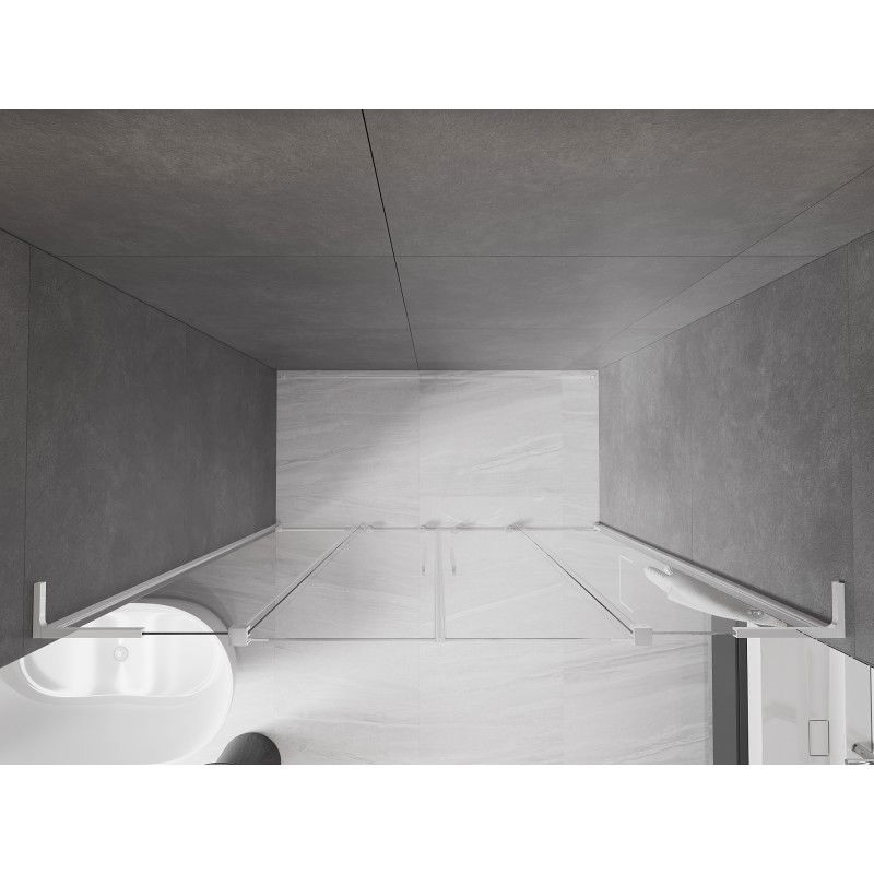 Mexen Velar L Duo puertas de ducha correderas 180 cm, transparente, cromo - 871-180-003-02-01