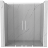 Mexen Velar L Duo 200 cm sliding shower doors, transparent, white - 871-200-003-02-20