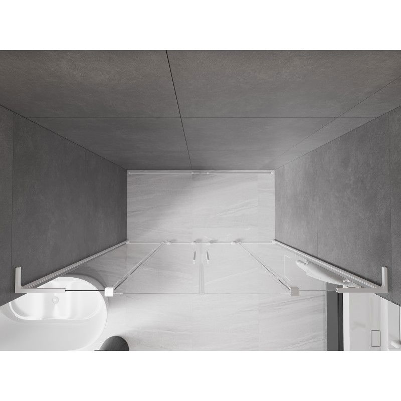 Mexen Velar L Duo Schiebeduschtüren 170 cm, transparent, weiß - 871-170-003-02-20