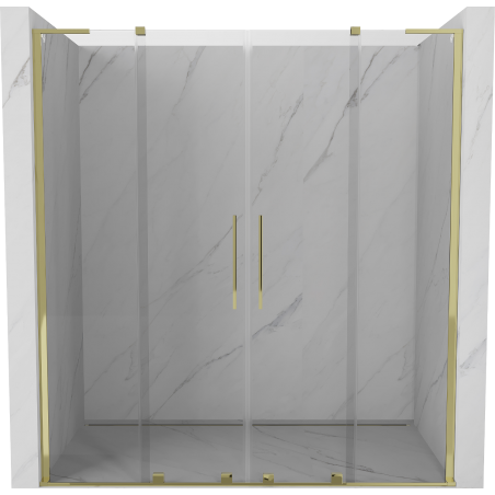 Mexen Velar L Duo Schiebetür für Duschen 200 cm, transparent, gold - 871-200-003-02-50