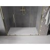 Mexen Velar L Duo drzwi prysznicowe rozsuwane 200 cm, transparent, złote - 871-200-003-02-50