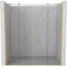 Mexen Velar L Duo drzwi prysznicowe rozsuwane 180 cm, transparent, złote szczotkowane - 871-180-003-02-55