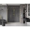 Mexen Velar L Duo porte de douche coulissante 180 cm, transparent, or brossé - 871-180-003-02-55