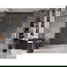 Mexen Velar L Duo schuifdeur douchewand 180 cm, transparant, geborsteld koper - 871-180-003-02-65