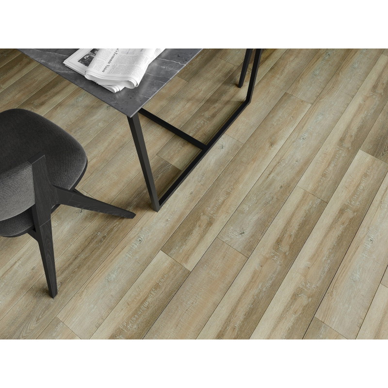 Mexen West Orange δείγμα πάνελ βινυλίου SPC 6,5 mm, υπόστρωμα IXPE 1,5 mm, 4 V-Fuga, Δρυς