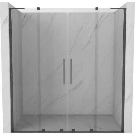 Mexen Velar L Duo drzwi prysznicowe rozsuwane 170 cm, transparent, gun gray szczotkowany - 871-170-003-02-66