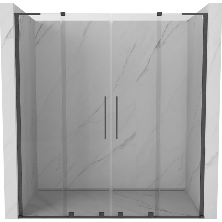Mexen Velar L Duo portes de douche coulissantes 170 cm, transparent, gris fusil brossé - 871-170-003-02-66