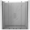 Mexen Velar L Duo drzwi prysznicowe rozsuwane 200 cm, transparent, gun gray szczotkowany - 871-200-003-02-66