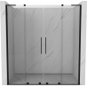 Mexen Velar L Duo 170 cm Sliding Shower Door, Transparent, Black - 871-170-003-02-70