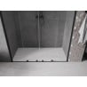 Mexen Velar L Duo drzwi prysznicowe rozsuwane 170 cm, transparent, czarne - 871-170-003-02-70