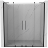 Mexen Velar L Duo portes de douche coulissantes 200 cm, transparentes, noires - 871-200-003-02-70