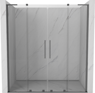 Mexen Velar L Duo klizna tuš vrata 180 cm, prozirna, metalik - 871-180-003-02-95
