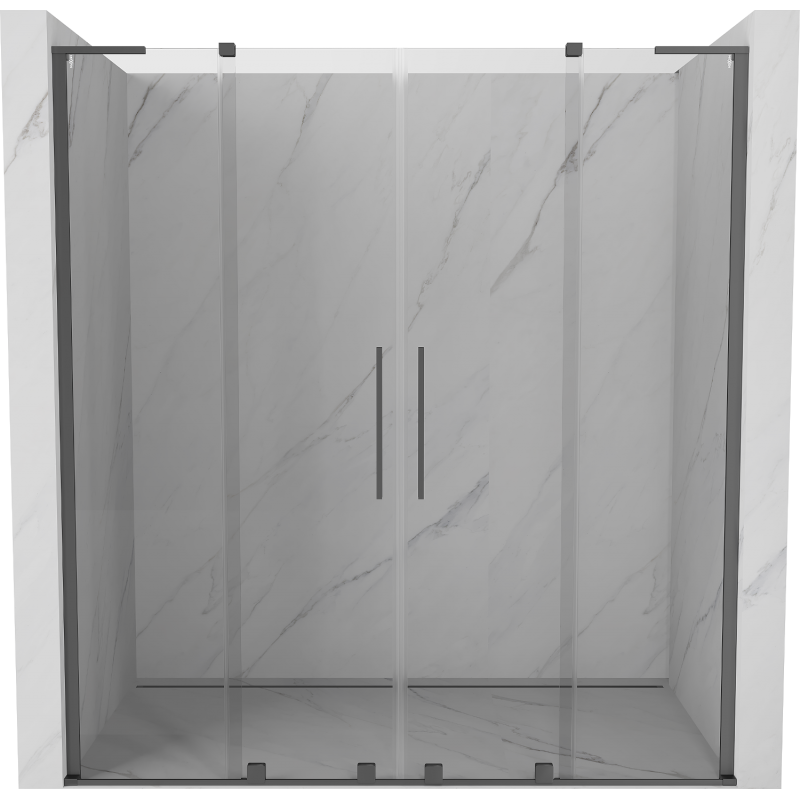 Mexen Velar L Duo puertas de ducha correderas 200 cm, transparente, metalizado - 871-200-003-02-95