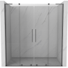 Mexen Velar L Duo Schiebetür Dusche 170 cm, transparent, Gun Metal - 871-170-003-02-95