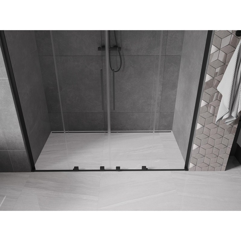 Mexen Velar L Duo dušši lükanduks 180 cm, läbipaistev, must - 871-180-003-02-70