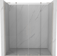 Mexen Velar L Duo klizna vrata 200 cm, prozirna, brušeni nikal - 871-200-003-02-97